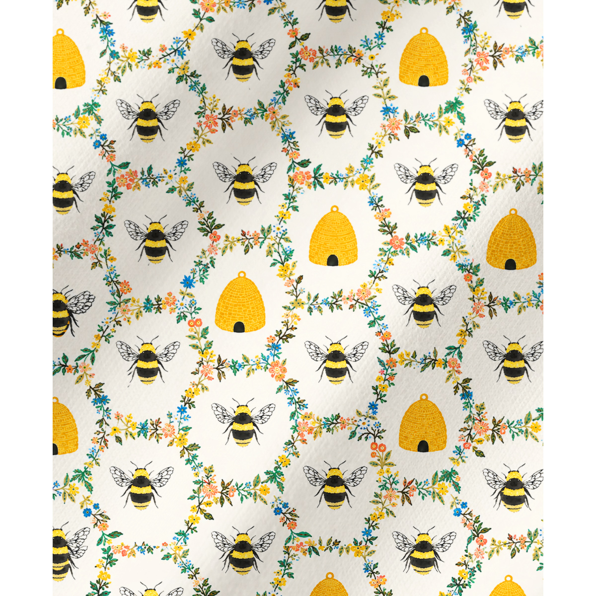 Bumblebee & Beehive Floral Garden Long Sleeves Pajama Sets