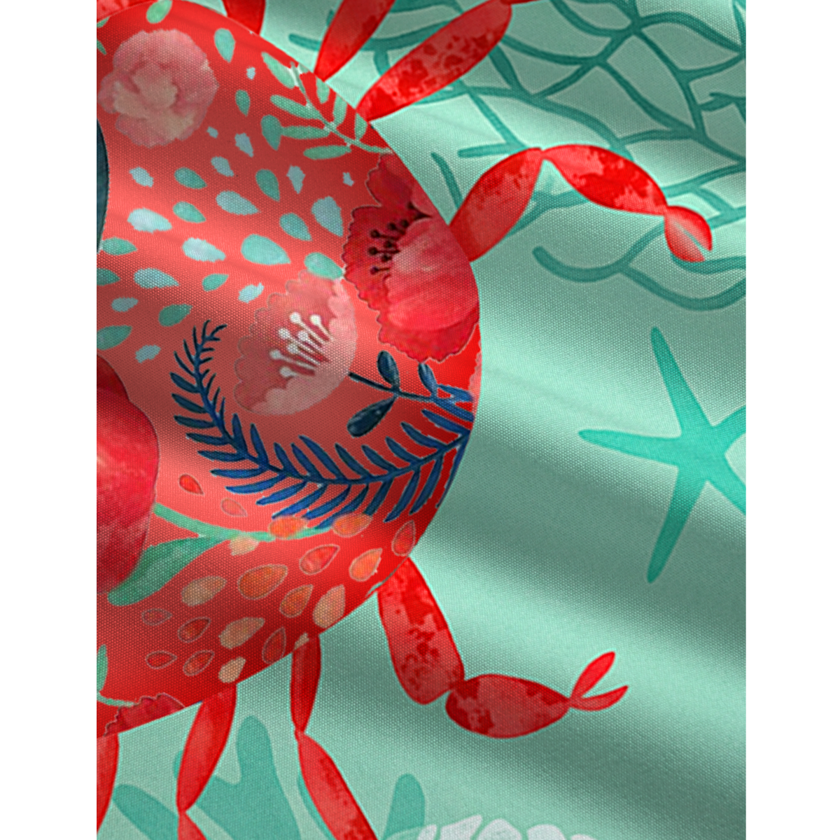 Floral Crab Jumpsuit with Pockets for Women