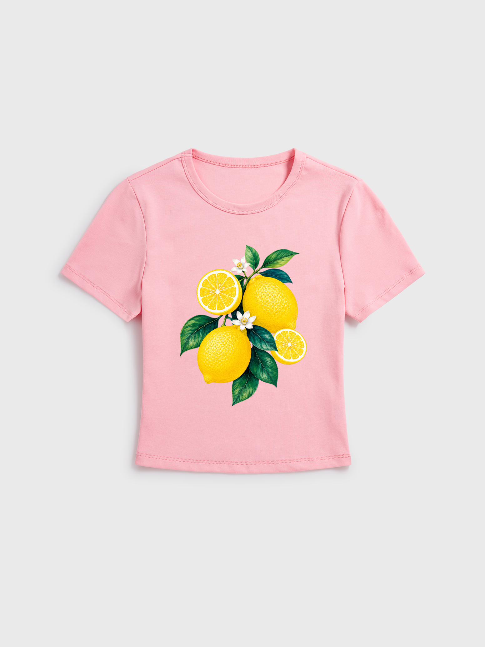 Mediterranean-style tiles with lemon patterns Baby Tee Womens