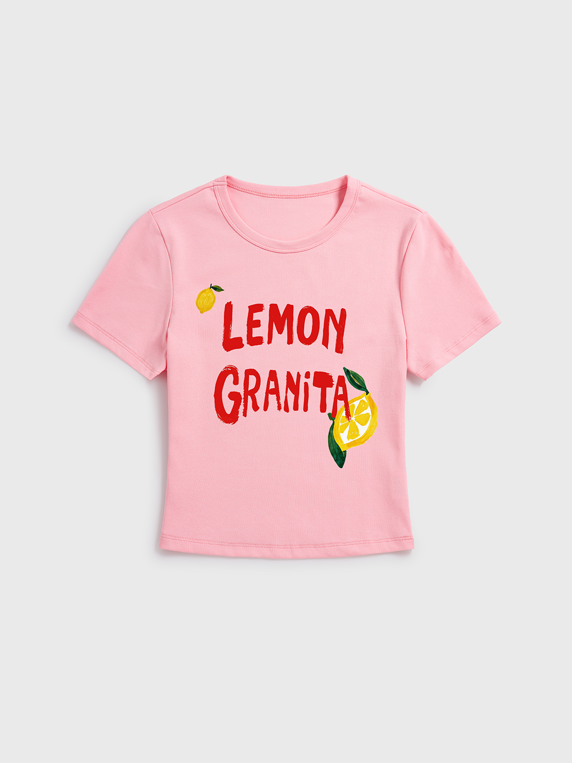 Lobster & Lemon Print Crew Neck Cotton Tee