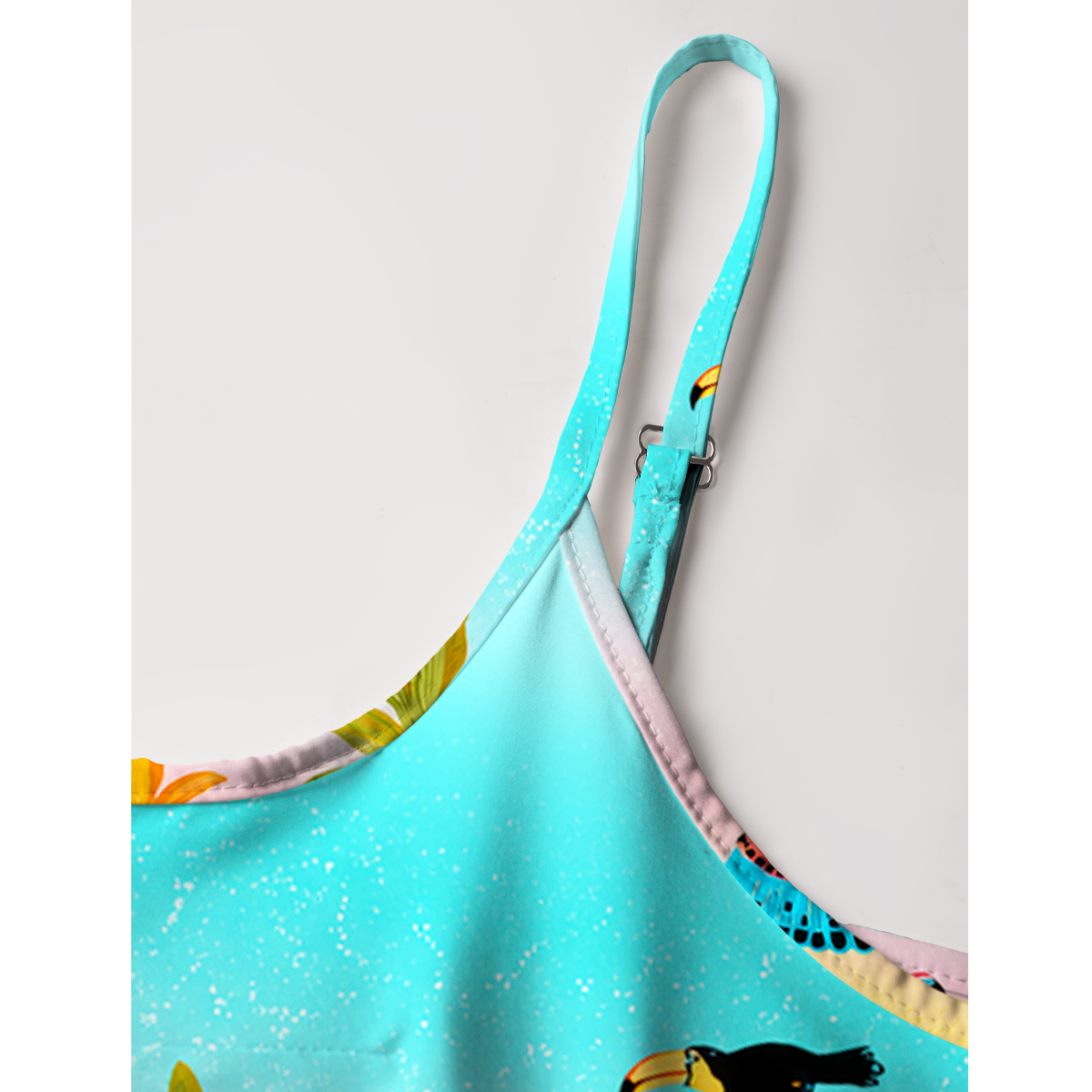 Rainbow Jungle Oasis Print Mini Dress For Women