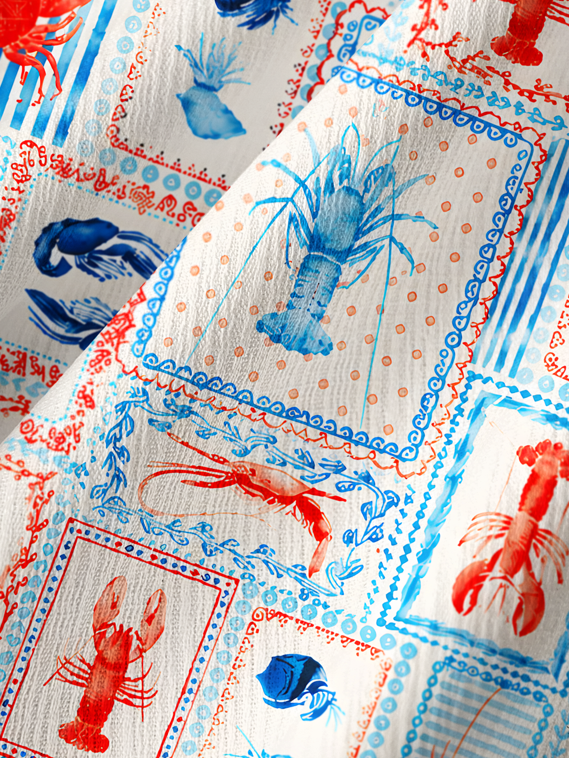 Lobster & Crab Patchwork Pants For Women