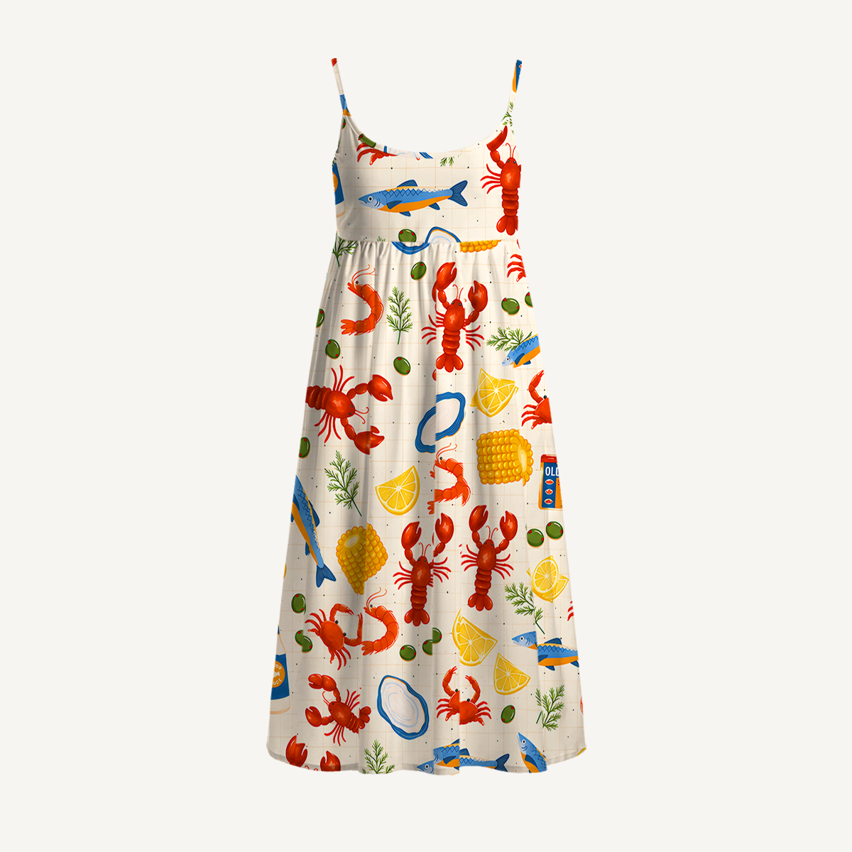 Seafood Boil Party Soft Summer Mini Dress 