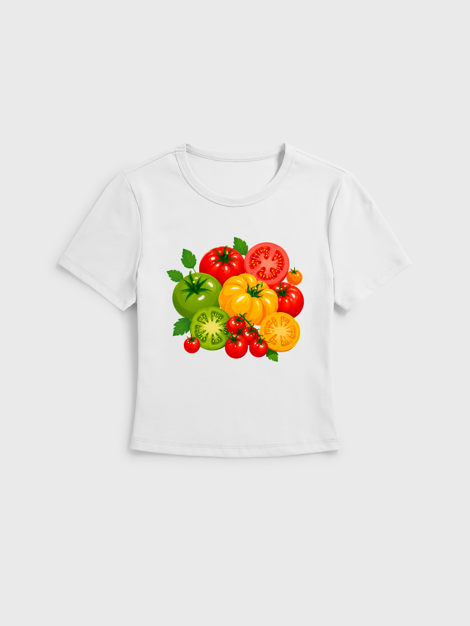 Colorful Garden Tomatoes Baby Tee Womens