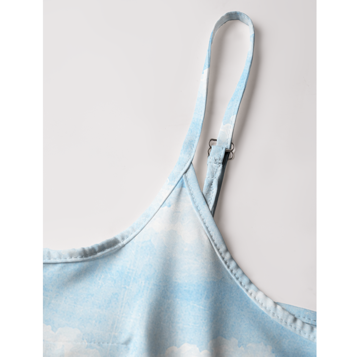 Rio Beach Scene Print Spaghetti Strap Mini Dress