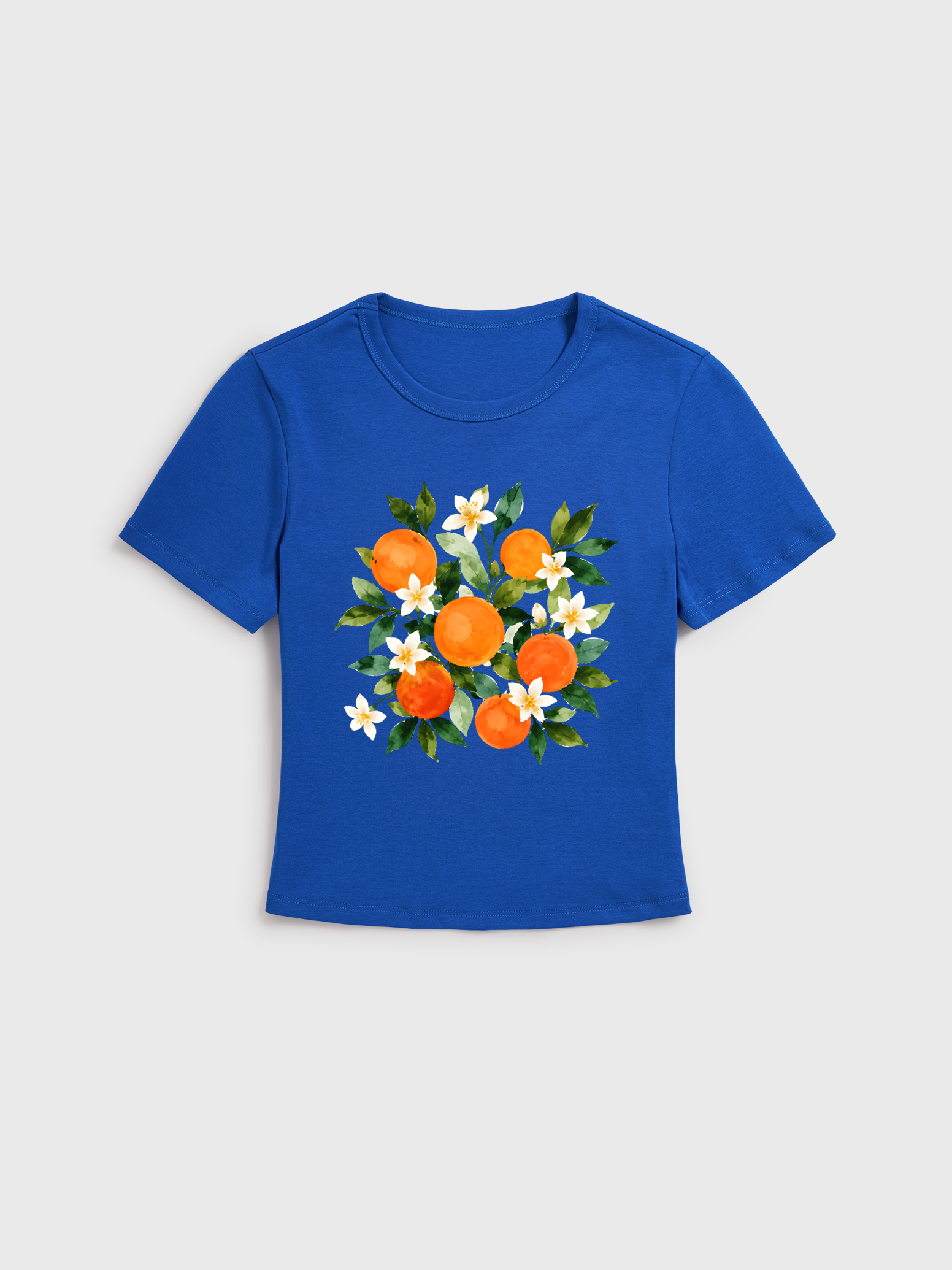 Citrus Grove Blossoms Baby Tee Womens
