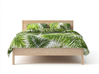 Lit double bois avec revêtement imprimé 200x160x100 cm multicolore adapté pour chambre design moderne-Rivoconest