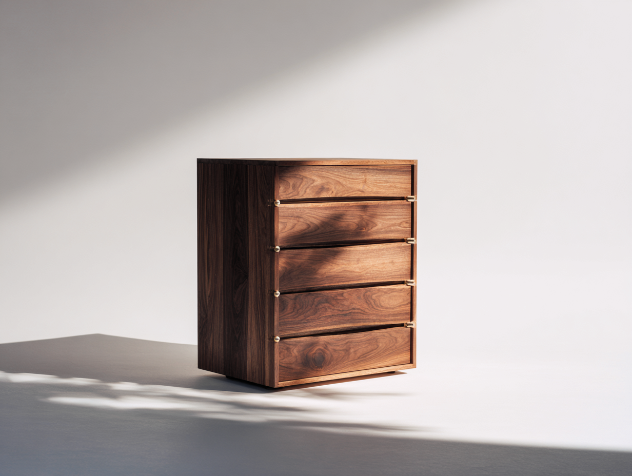 Table de chevet bois massif 50x40x60 cm marron adapté pour chambre avec tiroirs design moderne-Rivoconest