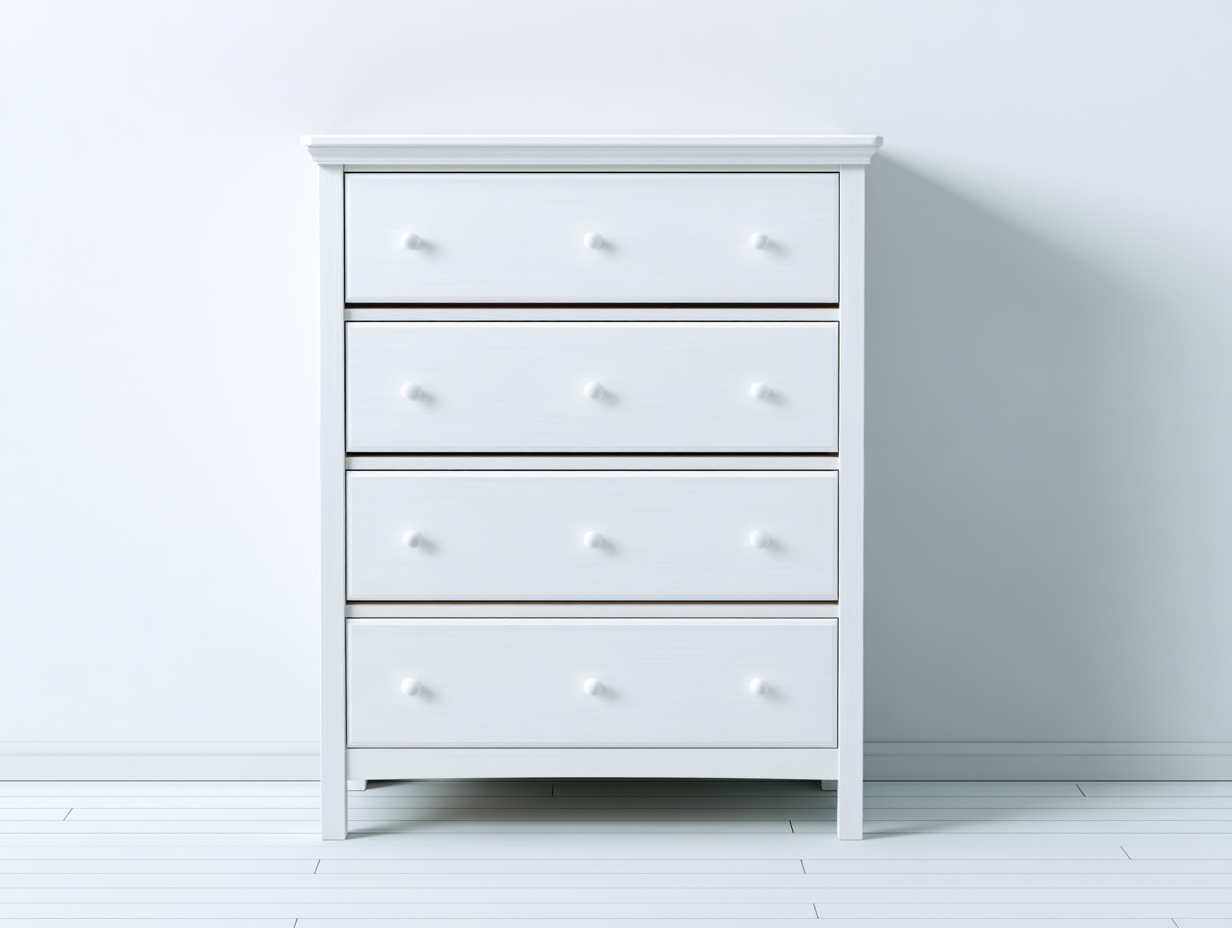 Table de chevet en bois avec tiroirs 40x30x60 cm - blanc - adapté à la chambre - design moderne-Rivoconest