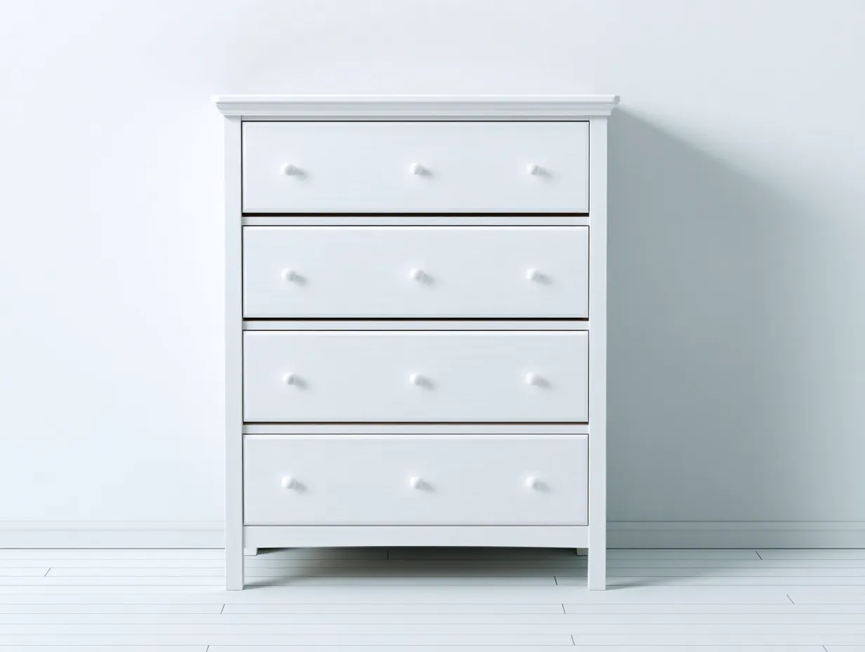 Table de chevet en bois avec tiroirs 40x30x60 cm - blanc - adapté à la chambre - design moderne-Rivoconest