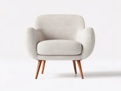 Fauteuil en tissu avec pieds en bois massif 88x82x78 cm - beige - adapté au salon - design moderne confortable-Daloystudio