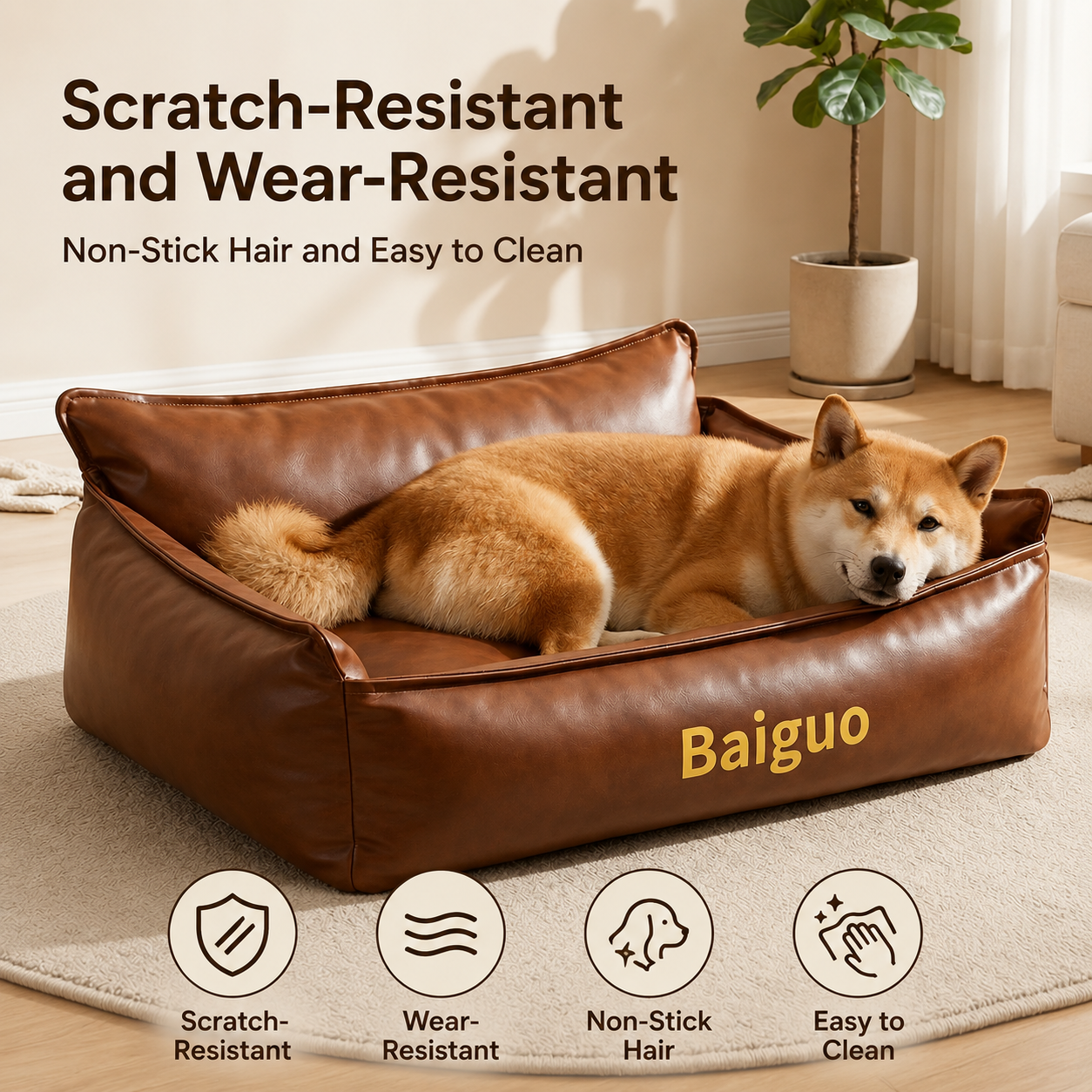Leather Wear-Resistant Sofa