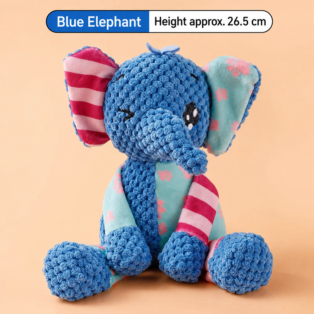 Yarn Squeaky Series (Elephant/Fox/Long-Eared Dog)