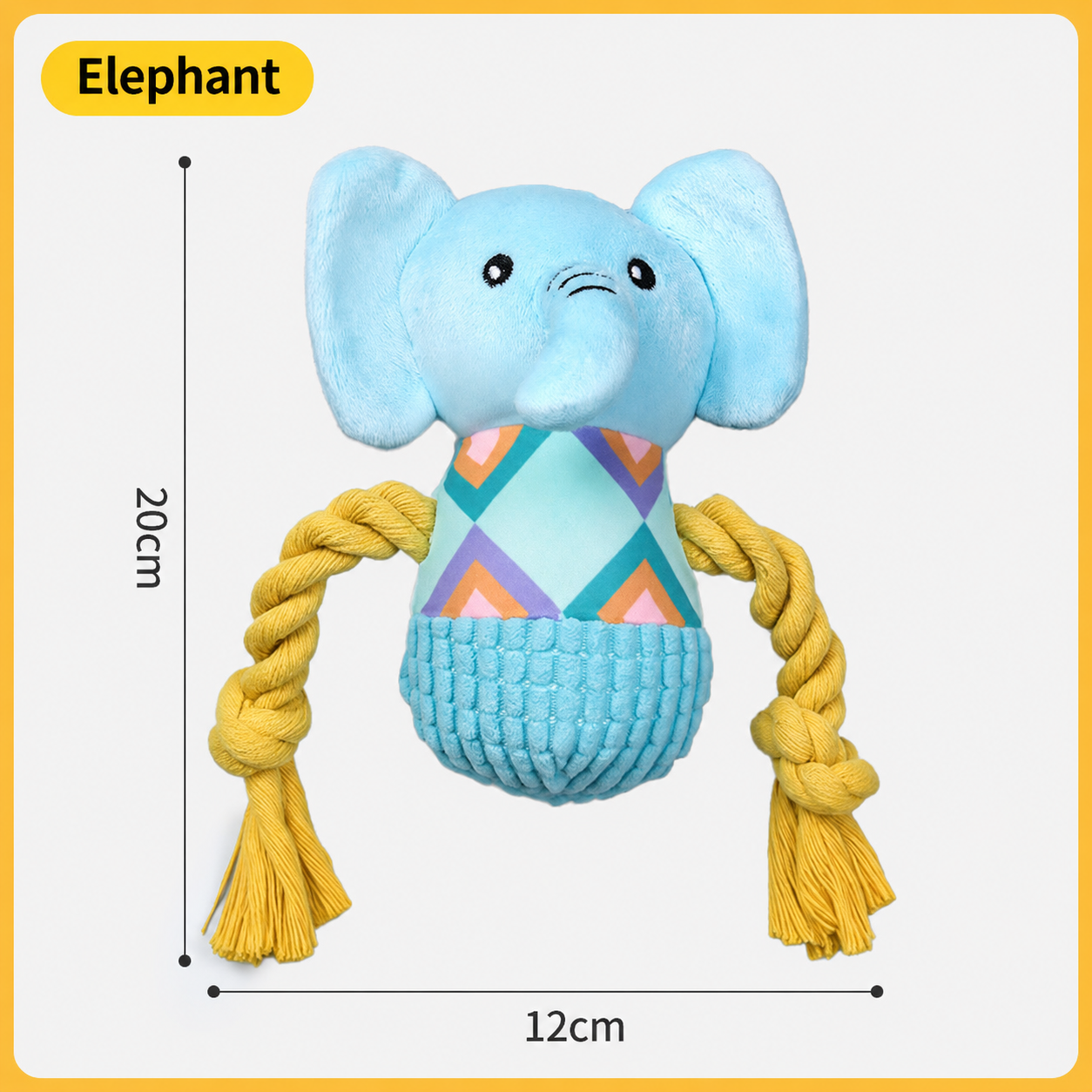 Knotted Squeaky Plush Toy