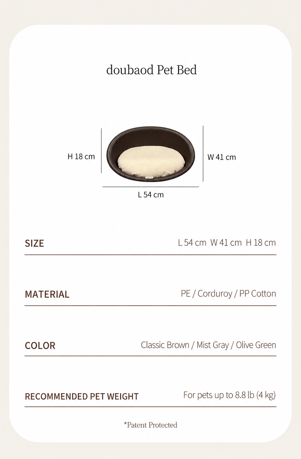 Doubaod Series Pet Bed