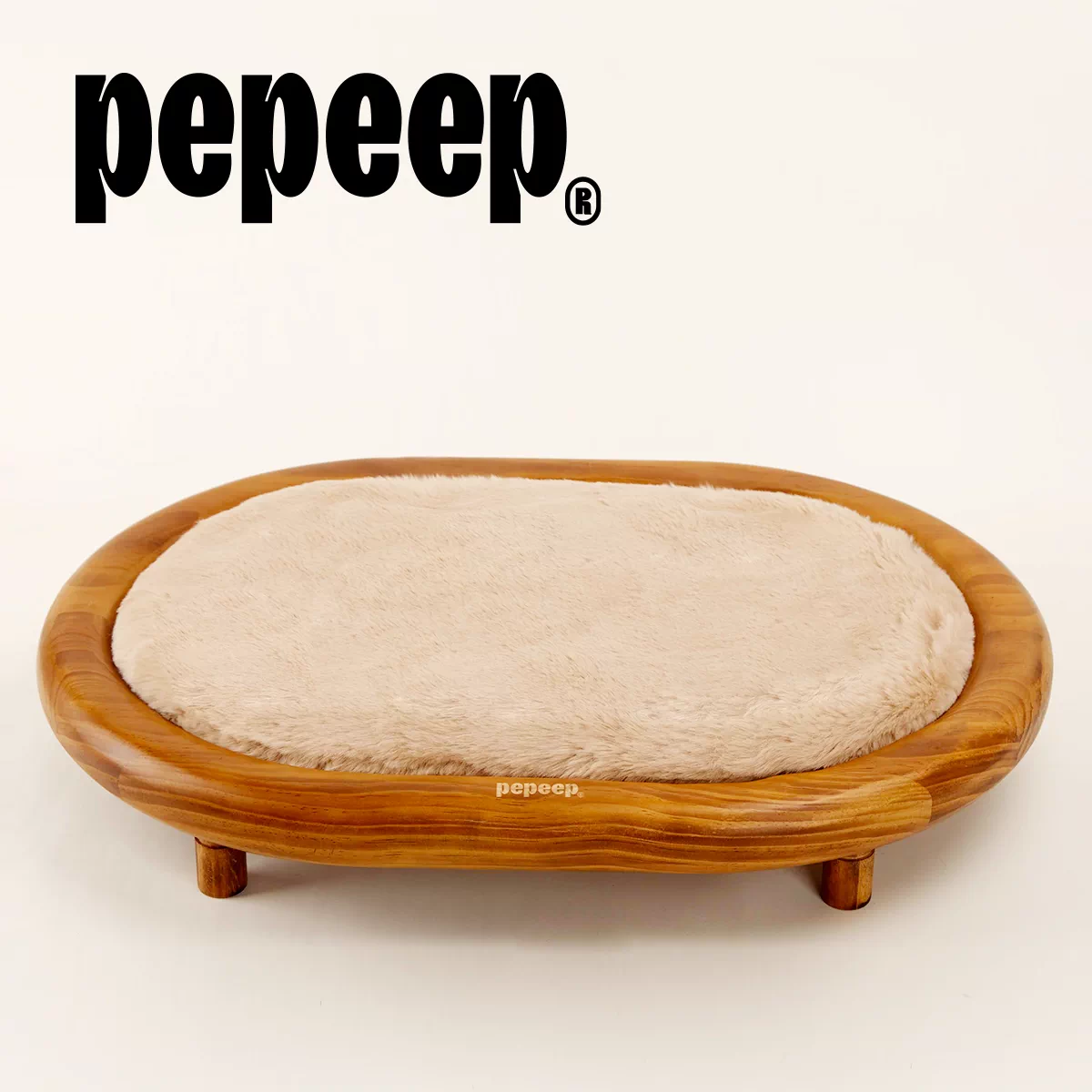 Pepeep Solid Wood Pet Bed (Suitable for All Cats & Small to Medium Dogs)
