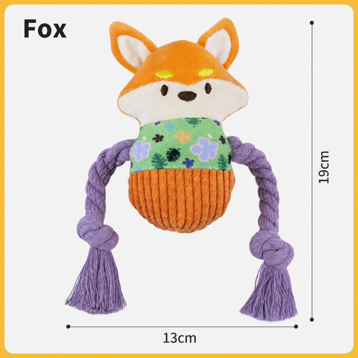 Knotted Squeaky Plush Toy