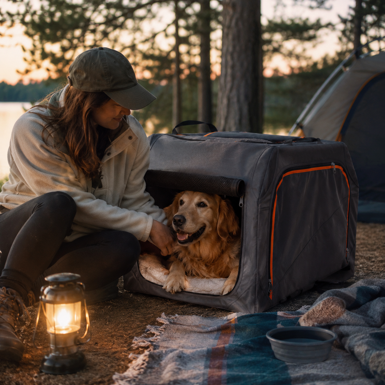 Portable Outdoor Dog Crate | Foldable Travel Kennel