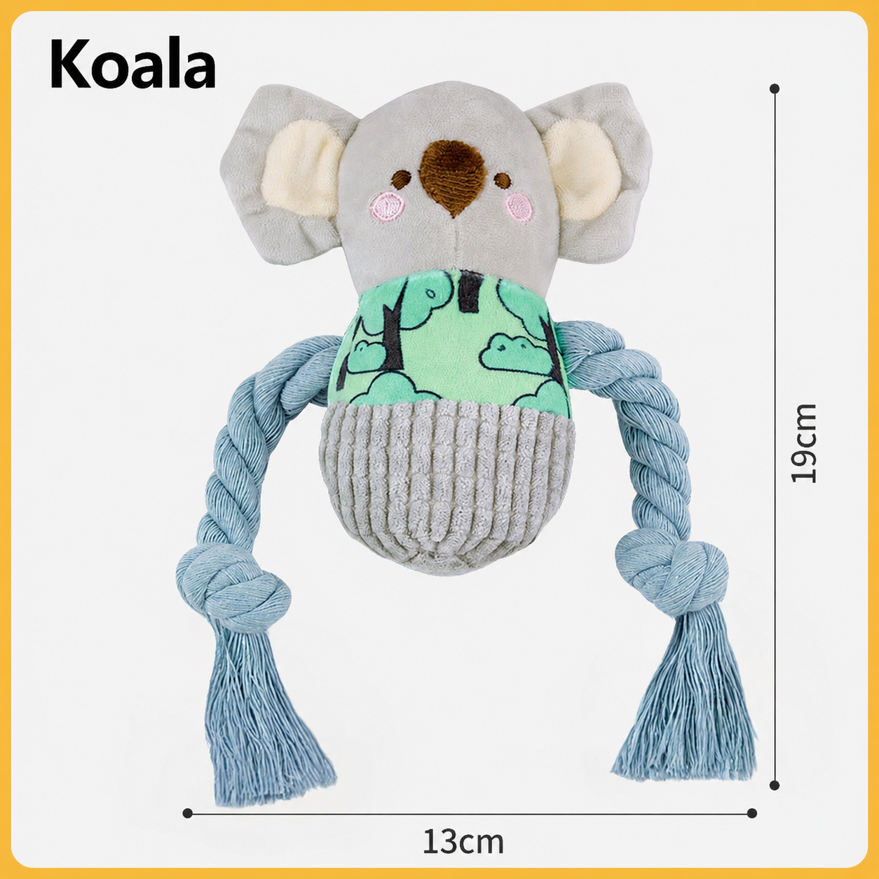 Knotted Squeaky Plush Toy