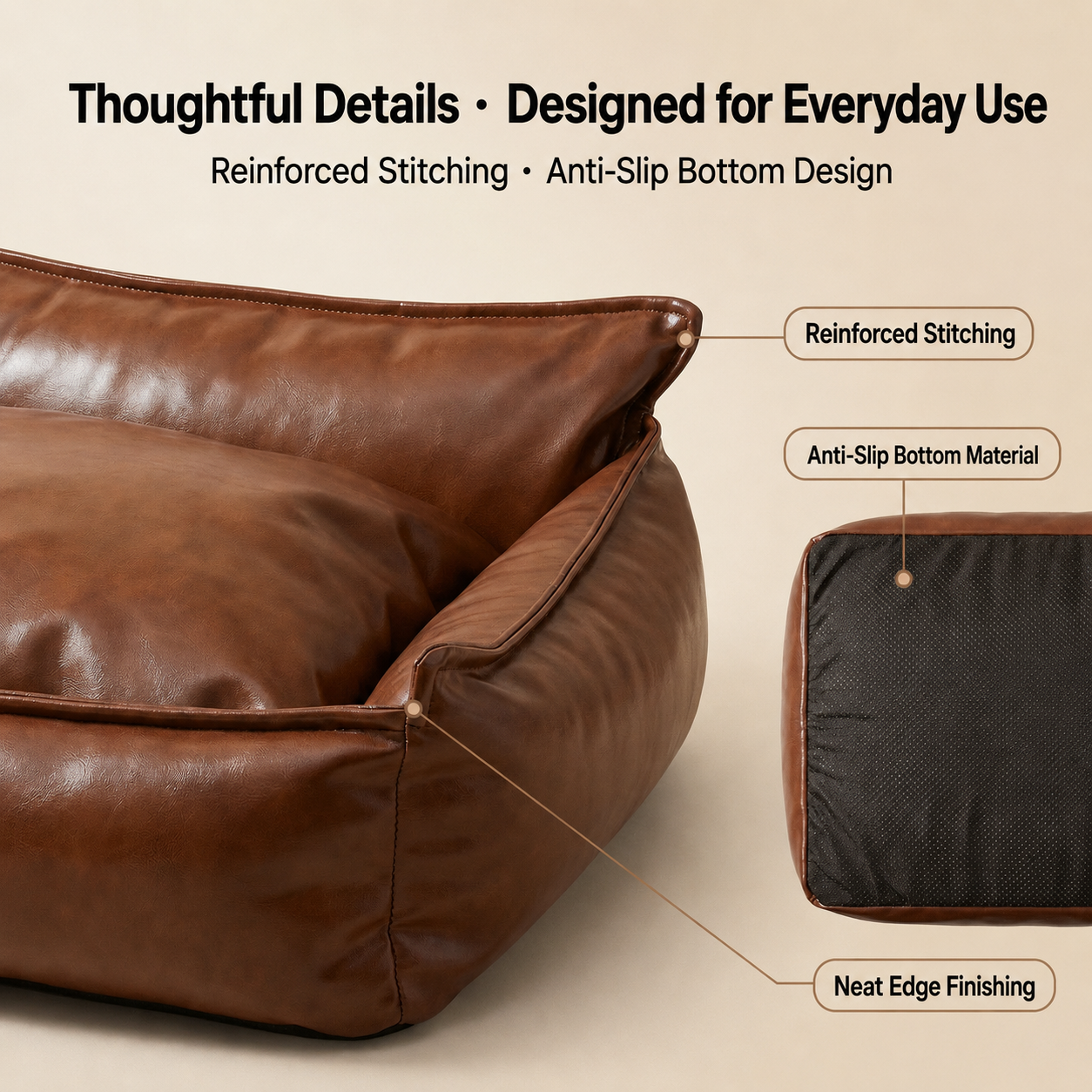 Leather Wear-Resistant Sofa
