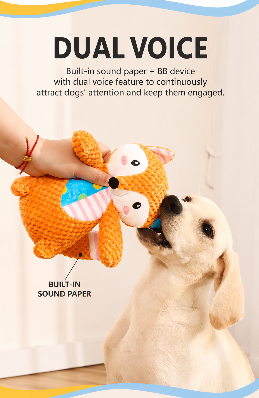 Yarn Squeaky Series (Elephant/Fox/Long-Eared Dog)