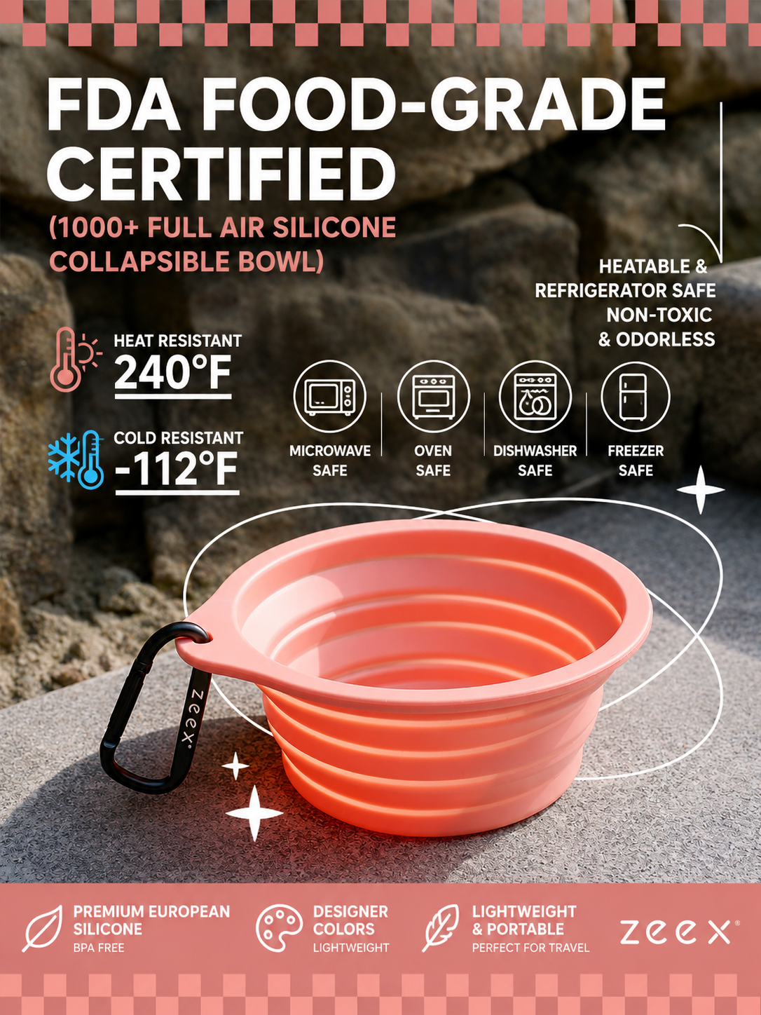 Collapsible Silicone Travel Bowl