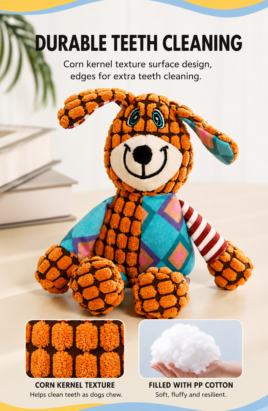 Yarn Squeaky Series (Elephant/Fox/Long-Eared Dog)