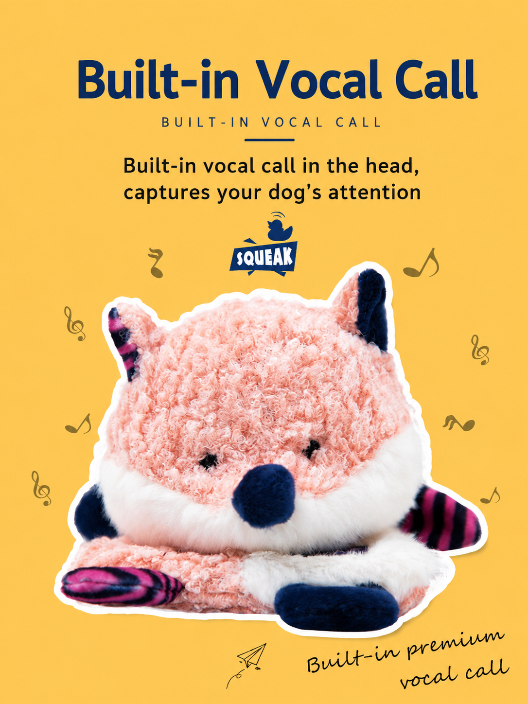 Plush Squeaky Sound Series (Lion/Raccoon/Frog/Fox)