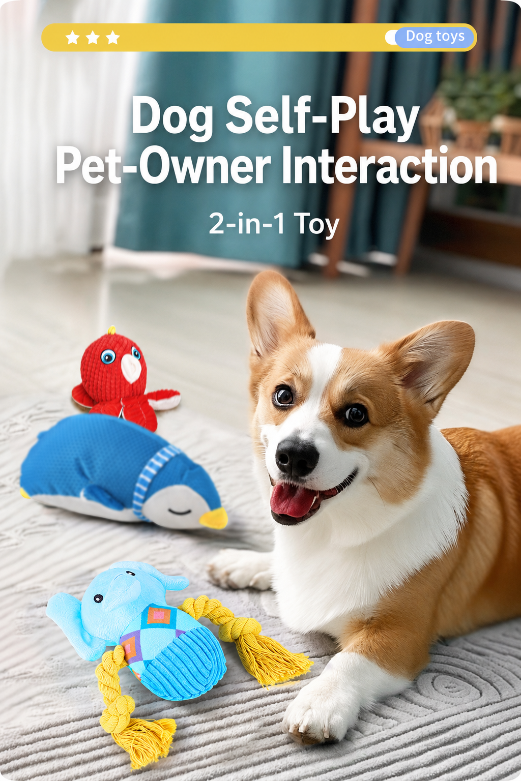 Knotted Squeaky Plush Toy Collection