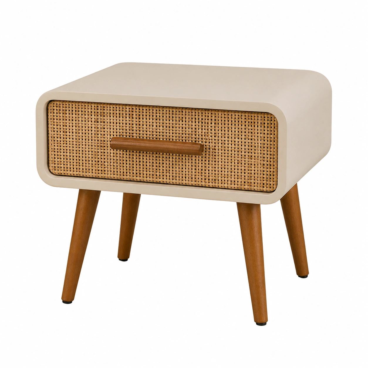 Mesa Auxiliar Beige Ratán