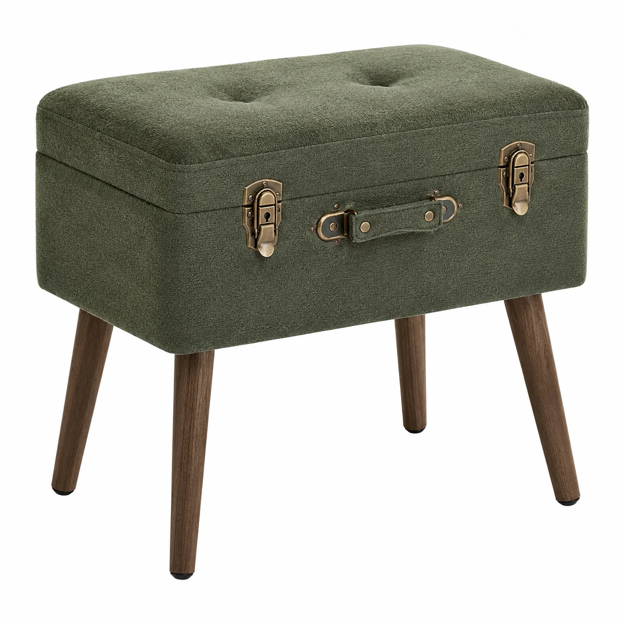 Taburete Baul Verde Oscuro