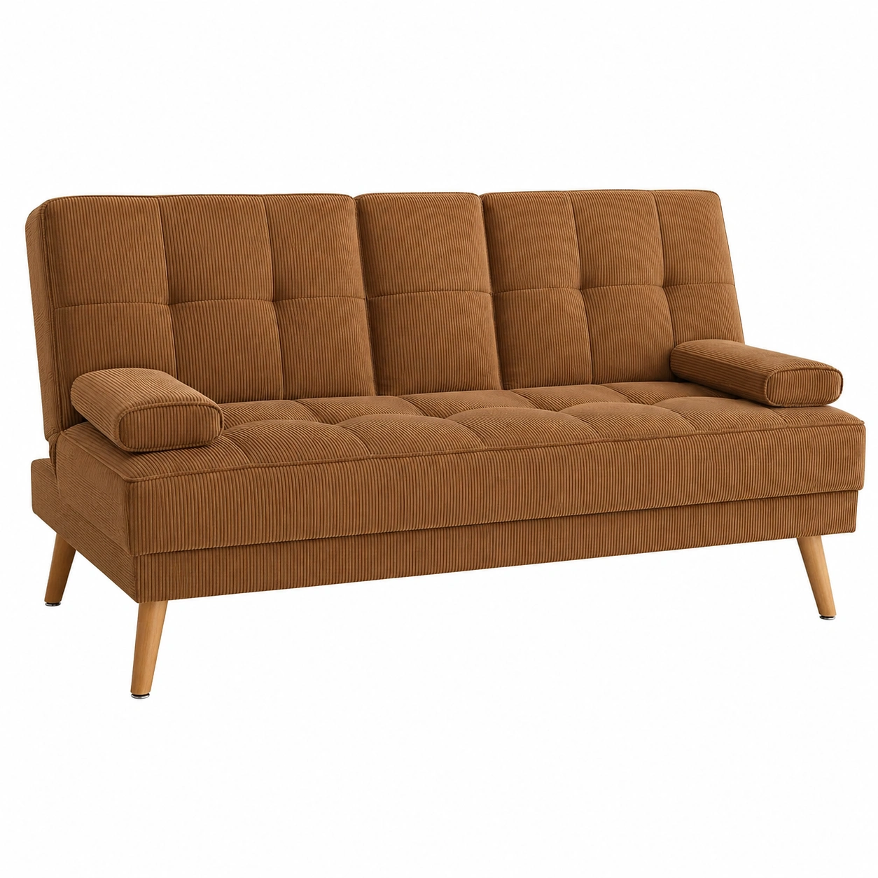 Sofa Cama Marron Pana Clasico