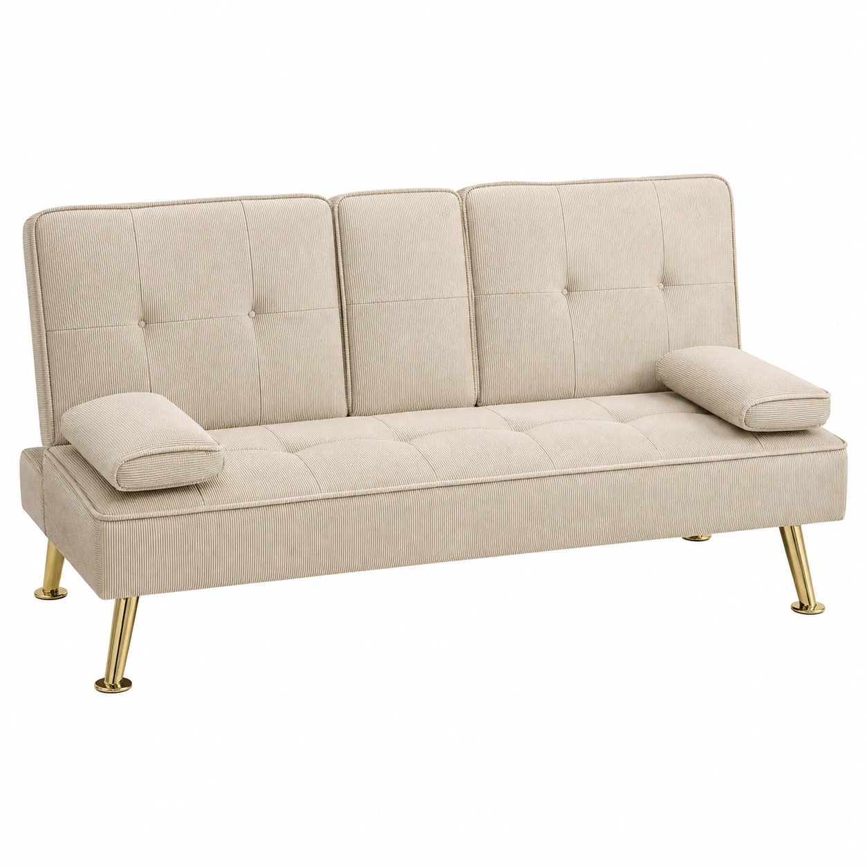 Sofa Cama Beige Elegante