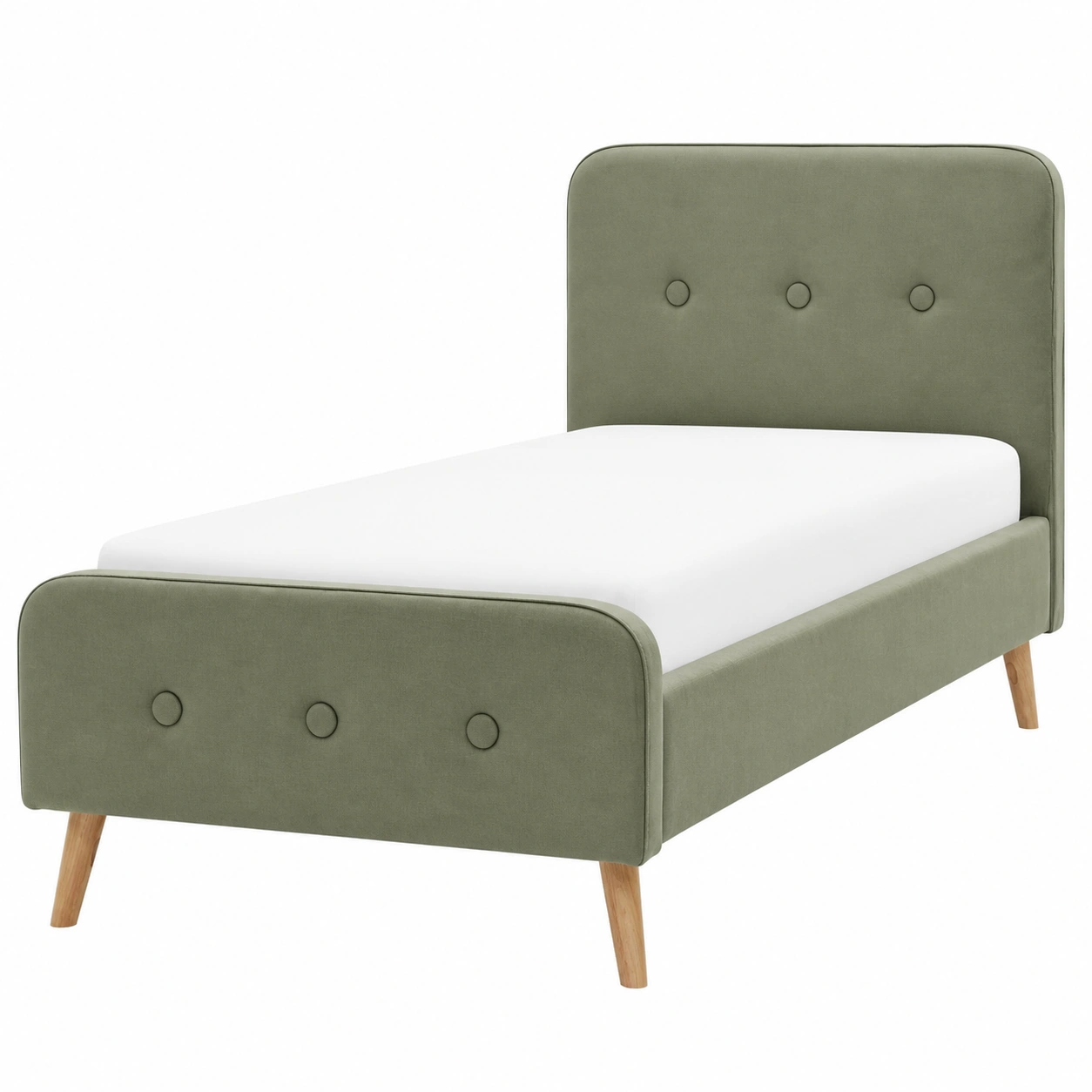 Cama Individual Verde Salvia Retro