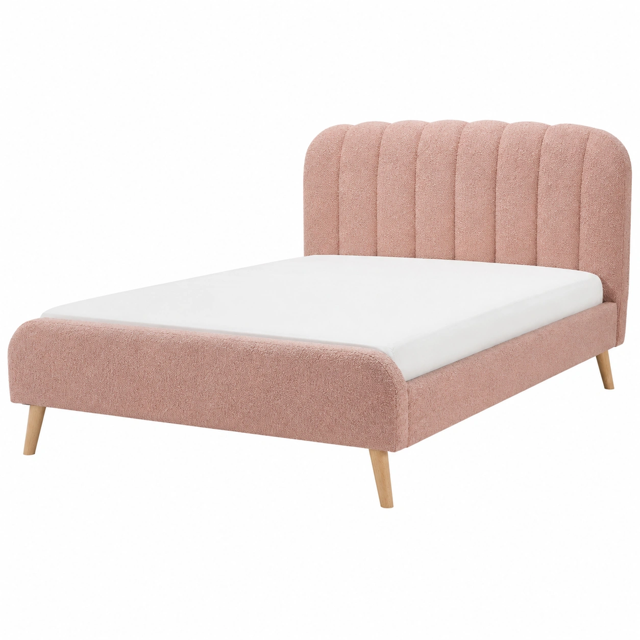 Cama Rosa Claro Boucle Elegante