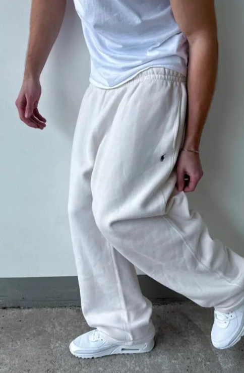 Cream Polo Ralph Lauren Baggy Sweatpants