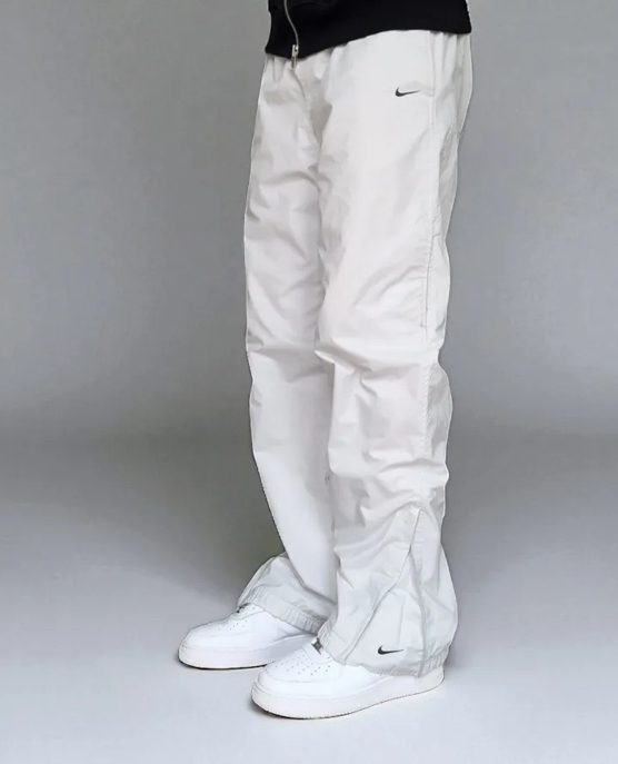 White Nike Vintage Nylon Track Pants