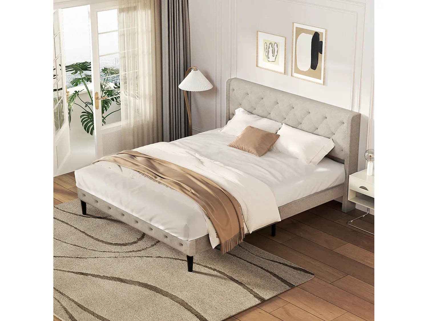 Schlafzimmer,Bereich Bett,Bettrahmen-Cozyilume