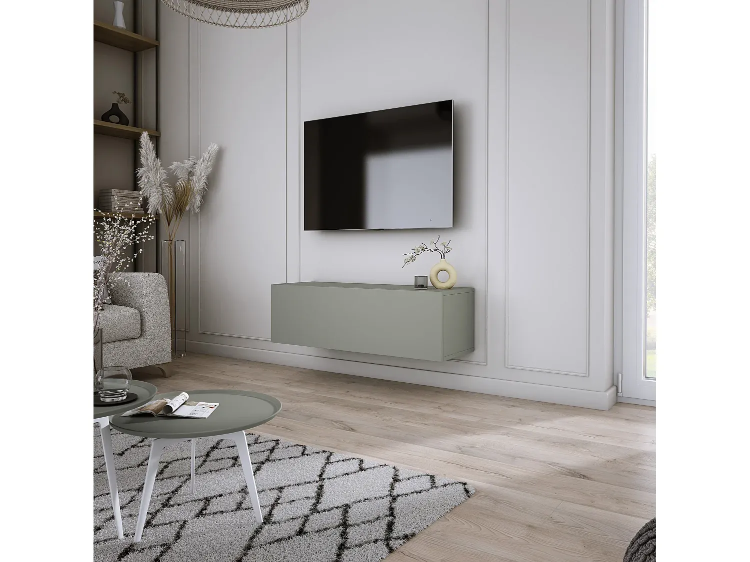 Wohnzimmer und Flur,Wohnzimmermöbel,TV-Hängeschrank-Cozyilume