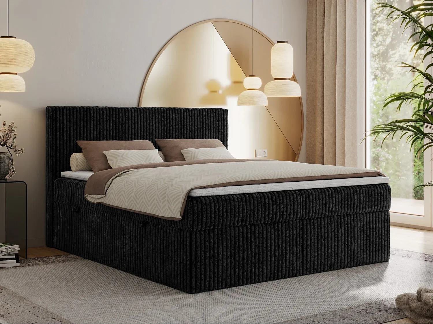 Schlafzimmer,Bereich Bett,Boxspringbett-Cozyilume