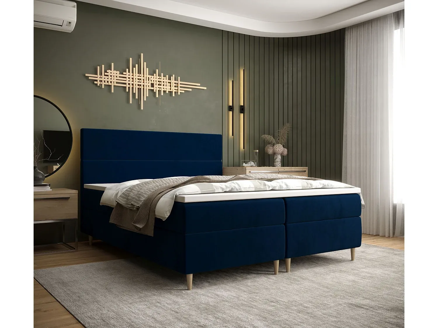 Schlafzimmer,Bereich Bett,Boxspringbett-Cozyilume