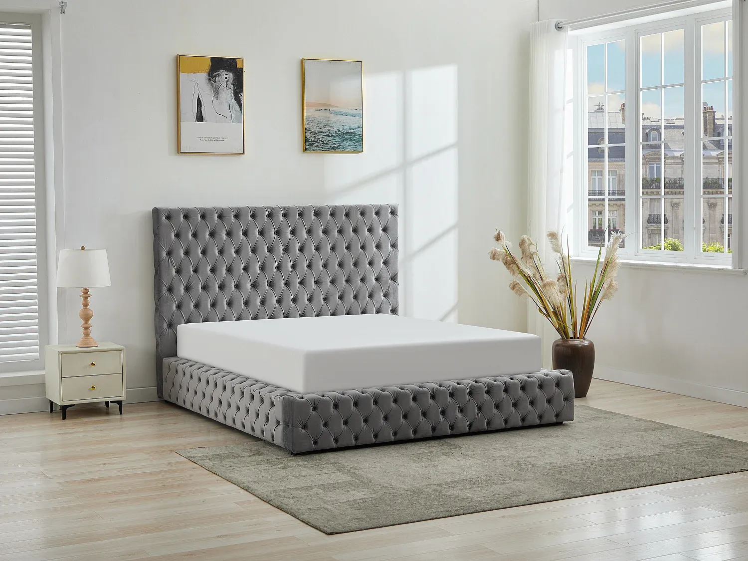 Schlafzimmer,Bereich Bett,Bett mit Bettkasten-Cozyilume