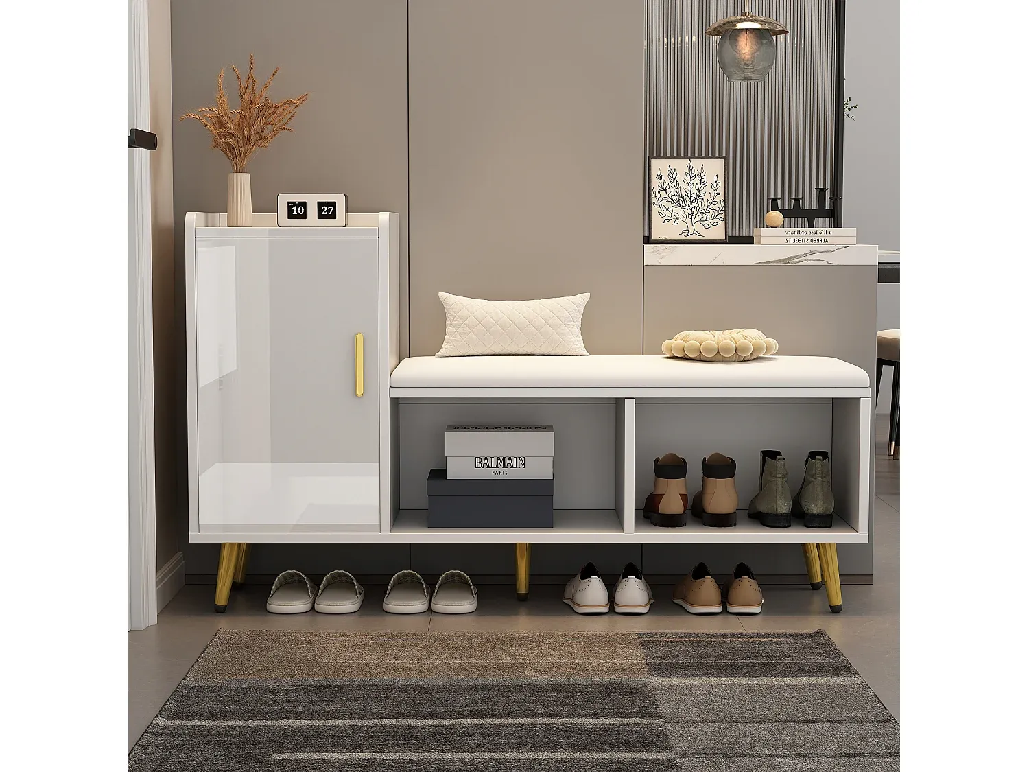 Wohnzimmer und Flur,Bereich Flurmöbel und Ordnungshelfer,Schuhschrank-decoravenao