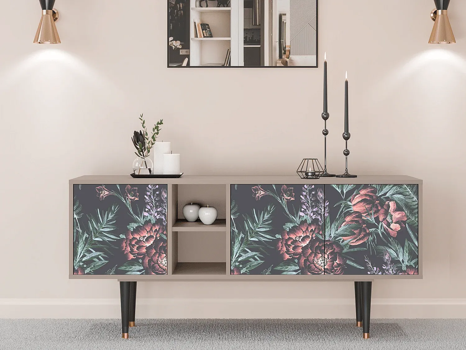 Wohnzimmer und Flur,Wohnzimmermöbel,TV-Board-decoravenao