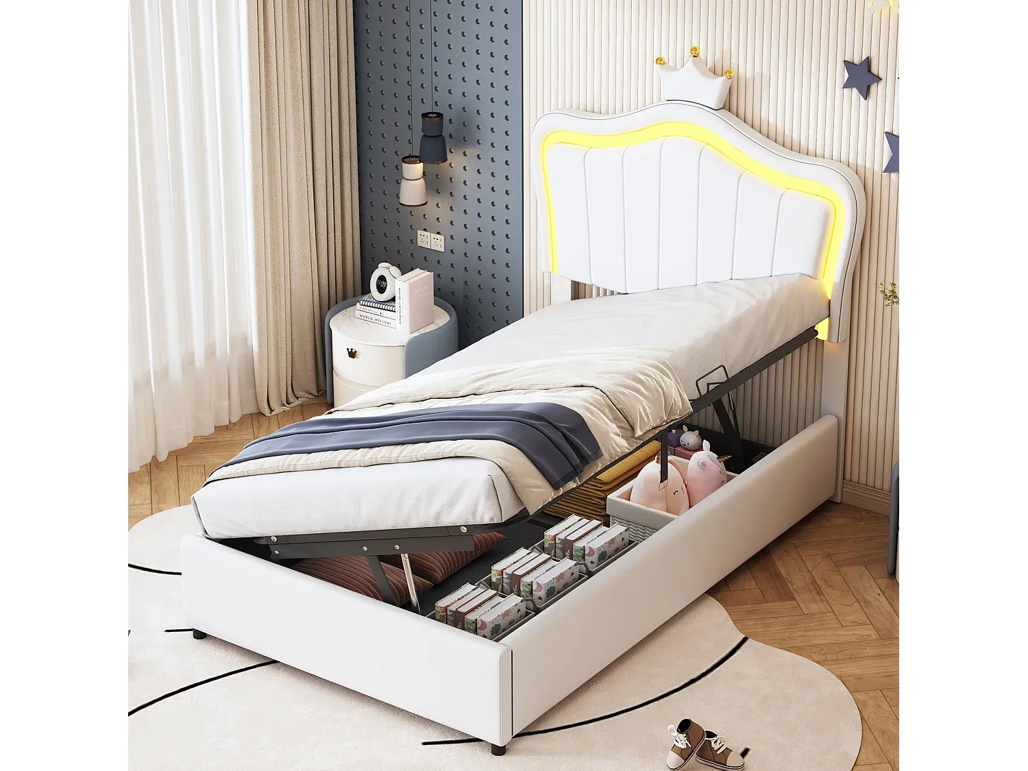 Schlafzimmer,Bereich Bett,Bett mit Bettkasten-decoravenao