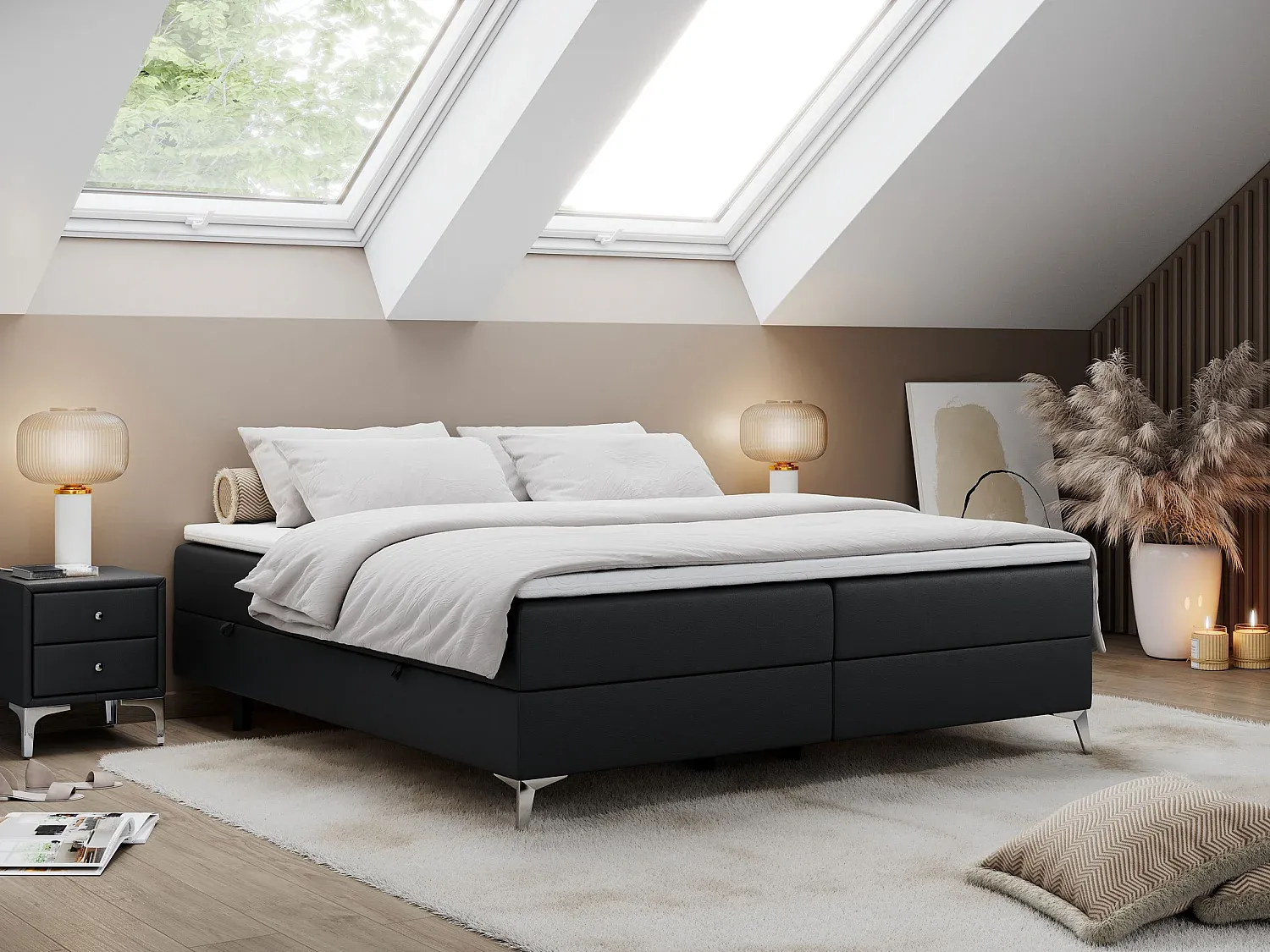 Schlafzimmer,Bereich Bett,Boxspringbett-decoravenao