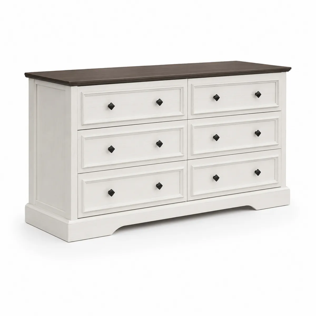 Komoda z sześcioma szufladami z drewna i MDF 150x45x85 cm-Villanestluxe