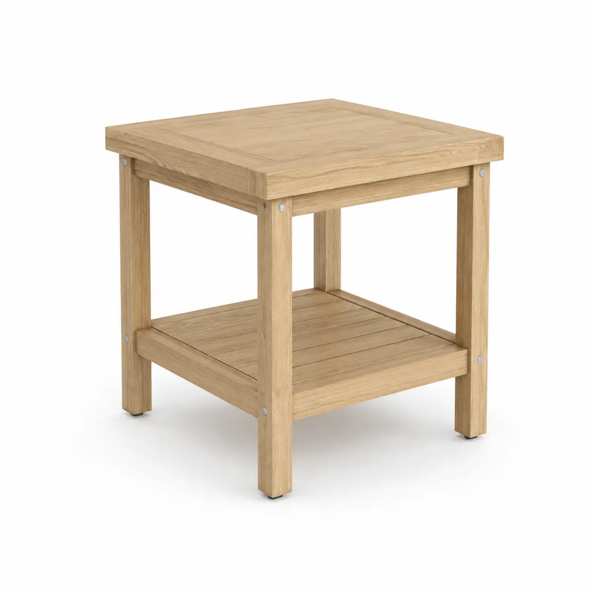 Stolik boczny drewniany 45x45x60 cm-Villanestluxe