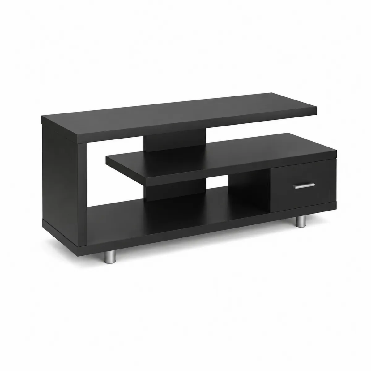 Szafka RTV Czarna MDF 120x40x50 cm-Villanestluxe