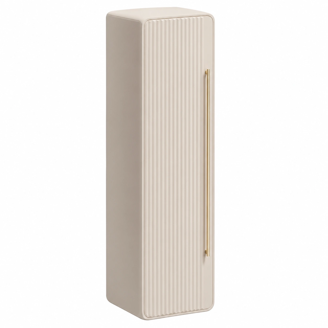 Armario Vertical Beige Claro con Textura Moderna-rovenoak